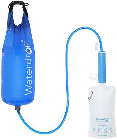 Waterdrop Water Filter Straw with Gravity Water Bag